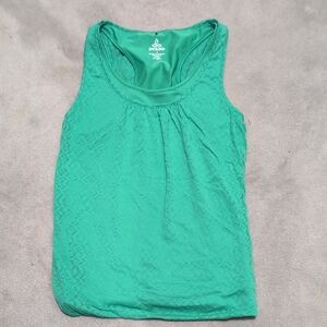 Prana Green Textured Tank Top